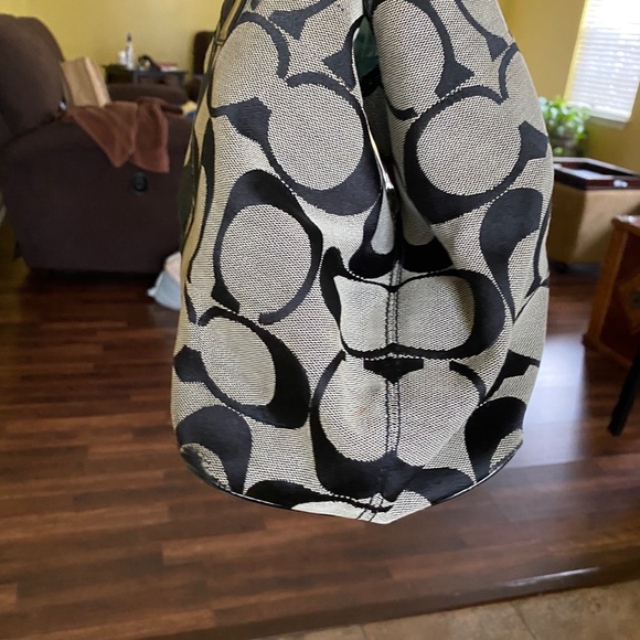 Authentic Black and gray Coach Bag - Picture 4 of 6
